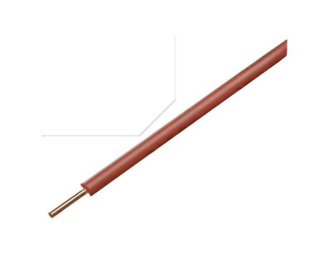 Przewód pomiarowy, 0,2mm2, drut, Cu, PVC, czerwony, 60V, 1x0,2mm2, 100m 105-0-100