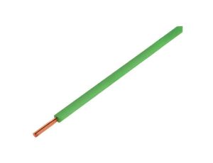 Przewód pomiarowy, 0,2mm2, drut, Cu, PVC, zielony, 60V, 1x0,2mm2, 10m 105-4