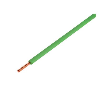 Przewód pomiarowy, 0,2mm2, drut, Cu, PVC, zielony, 60V, 1x0,2mm2, 10m 105-4