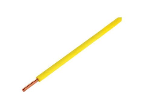 Przewód pomiarowy, 0,2mm2, drut, Cu, PVC, żółty, 60V, 1x0,2mm2, 10m 105-3