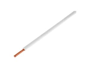 Przewód pomiarowy, 0,2mm2, drut, Cu, PVC, biały, 60V, 1x0,2mm2, 10m 105-5