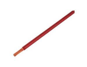 Przewód pomiarowy, H05V-K,LiY, linka, Cu, 0,5mm2, PVC, czerwony, 60V, 10m 150-010