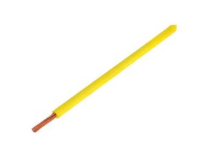 Przewód pomiarowy, LiY, linka, Cu, 0,14mm2, PVC, żółty, 60V, 10m, 1x0,14mm2 118-3