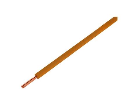 Przewód pomiarowy, 0,2mm2, drut, Cu, PVC, pomarańczowy, 60V, 1x0,2mm2, 10m 105-7