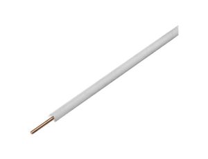 Przewód pomiarowy, 0,2mm2, drut, Cu, PVC, biały, 60V, 1x0,2mm2, 100m 105-5-100