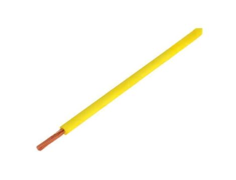 Przewód pomiarowy, LiY, linka, Cu, 0,25mm2, PVC, żółty, 100V, 50m, Klasa: 5 125-053
