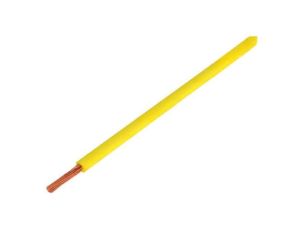 Przewód pomiarowy, LiY, linka, Cu, 0,14mm2, PVC, żółty, 60V, 100m, 1x0,14mm2 119-13