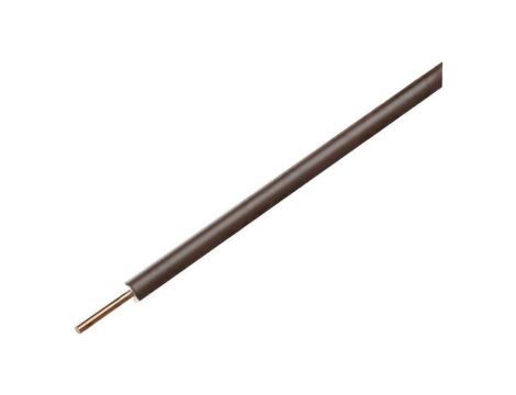 Przewód pomiarowy, 0,2mm2, drut, Cu, PVC, brązowy, 60V, 1x0,2mm2, 100m 105-8-100