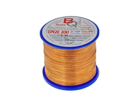 Drut nawojowy podwójnie emaliowany, 0,3mm, 0,25kg, -65...200C DN2E0.30/0.25