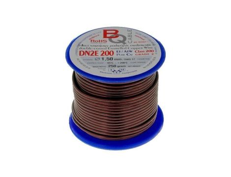 Drut nawojowy podwójnie emaliowany, 1,5mm, 0,25kg, -65...200C DN2E1.50/0.25