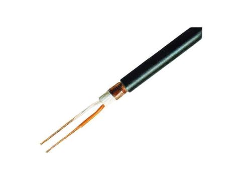 Przewód mikrofonowy, 2x0,25mm2, czarny, OFC, -1570C, Øprzew: 6mm C114 BLACK