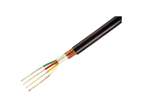 Przewód mikrofonowy, 4x0,22mm2, czarny, OFC, -1570C C257