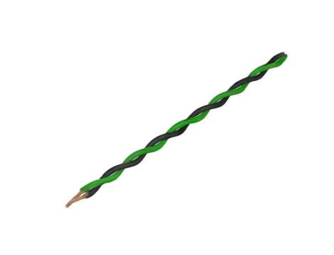 Przewód montażowy, 2x0,25mm2, linka, Wymiary zewn: 2x1,4mm, 49V TSK1130 GREEN BLACK