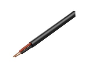 Przewód głośnikowy, 2x1mm2, linka, OFC, czarny, nieekranowany TSK401 CPR CCA