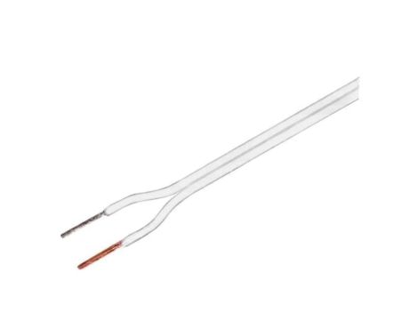 Przewód głośnikowy, 2x1mm2, linka, OFC, biały, nieekranowany C100 2X1.00 WHITE