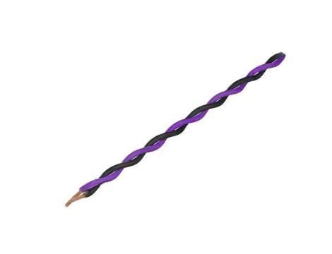 Przewód montażowy, 2x0,25mm2, linka, Wymiary zewn: 2x1,4mm, 49V TSK1130 VIOLET BLACK
