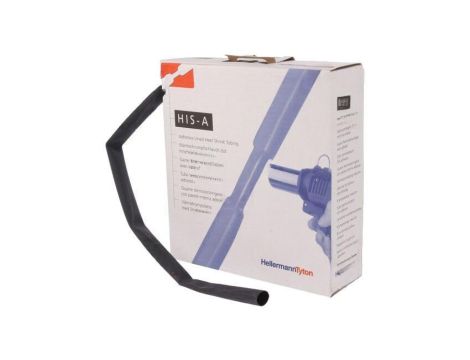 Rurka termokurczliwa, z klejem, 3: 1, 12mm, L: 5m, czarny, -55125C 308-11200