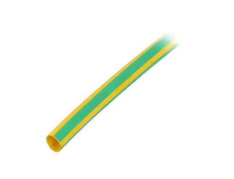 Rurka termokurczliwa, 3: 1, 6mm, L: 1m, żółto-zielony 319-00607