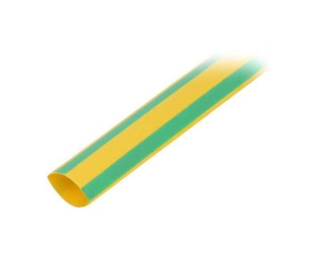 Rurka termokurczliwa, 3: 1, 12mm, L: 1m, żółto-zielony 319-01207