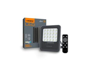 Naświetlacz Solarny Lampa LED z Pilotem 6W 500lm 5000K Neutralna 90 3.7V IP65 IK07 Natynkowy Szary VIDEX
