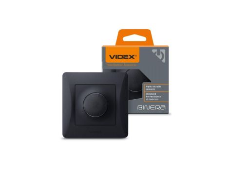 Ściemniacz z Ramką 600W 10A Natynkowy Czarny BINERA VIDEX