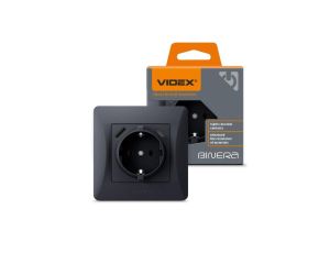 Gniazdko Pojedynczne z USB-A+USB-C 16A Natynkowy Czarny BINERA VIDEX