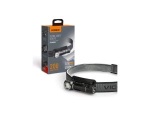 Latarka czołowa LED 20W 200lm 5000K 3 barwy światła czarna IP68