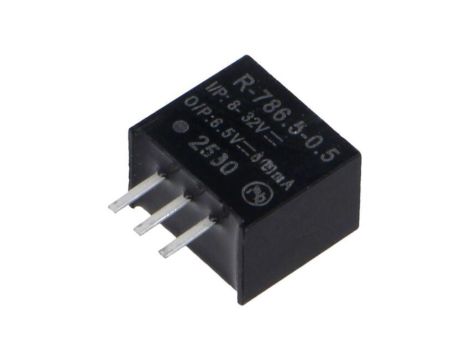Przetwornica DC/DC, 3,25W, Uwej: 8...32VDC, Uwyj: 6,5VDC, 0,5A, PCB, R-786.5-0.5