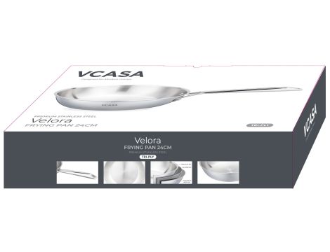 VCASA PATELNIA STAL NIERDZEWNA TRI-PLY 24cm