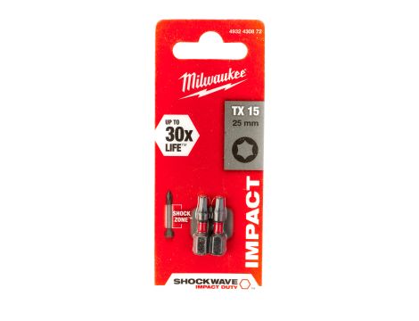 Milwaukee - Bit Shockwave TX15 25mm-2szt. - 4932430872 - 2
