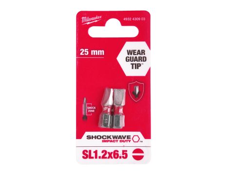 Milwaukee - Bit ShockwaveSL1,2x6,5 25mm-2szt. - 4932430903 - 2