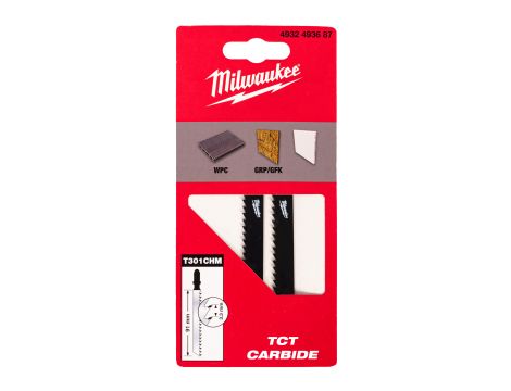 Milwaukee - Brzeszczot do wyrzynarki z TCT do tworzyw sztucz.2szt - 4932493687 - 2