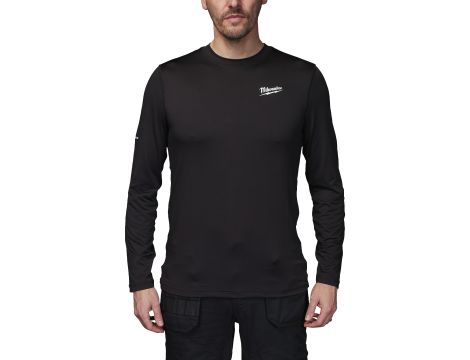 Milwaukee - CWB LS BL  XL - WORKSKIN™ Koszulka z długim rękawem czarna rozmiar XL - 4932498286