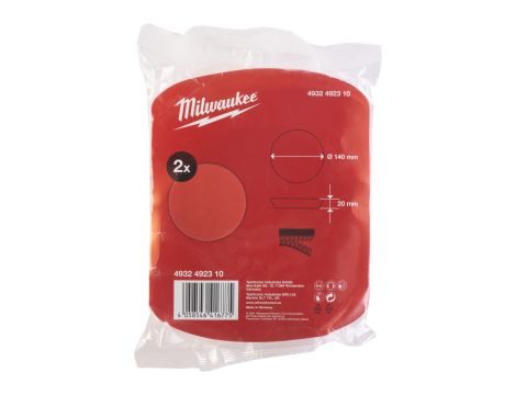 Milwaukee - Gąbka polerska czerwona, mocno ścierna 160/20 mm - 2 szt. - 4932492316 - 2