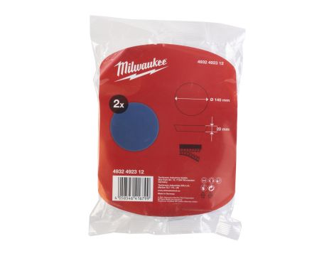Milwaukee - Gąbka polerska niebieska, wykończeniowa 140/25 mm - 2 szt. - 4932492321 - 2