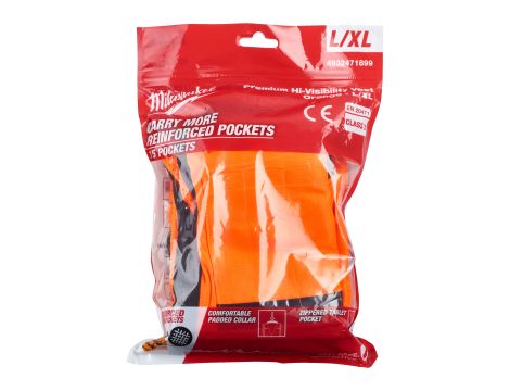 Milwaukee - Kamizelka o intensywnej widzialności PREMIUM pomarańczowa - L/XL - 4932471899 - 2
