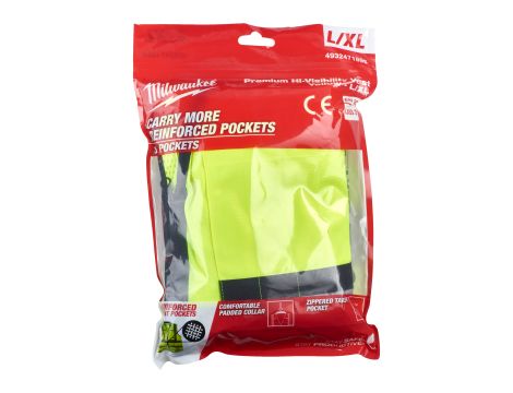 Milwaukee - Kamizelka o intensywnej widzialności PREMIUM żółta - L/XL - 4932471896 - 2