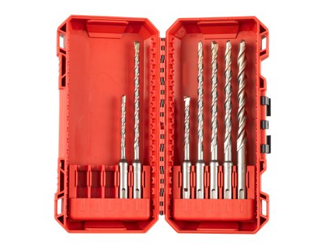 Milwaukee - Kaseta wierteł udarowych SDS Plus M2 Ø5,6,8 x 110 i Ø6,8,10,12 x 160 mm - 4932492116