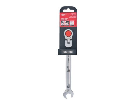 Milwaukee - Klucz płasko-oczkowy MAXBITE™ z ruchomą główką grzechotki 12 mm - 1 szt. - 4932480185 - 2