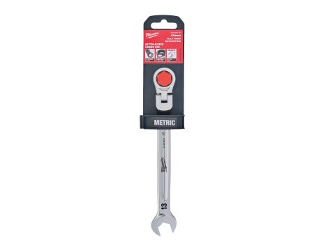 Milwaukee - Klucz płasko-oczkowy MAXBITE™ z ruchomą główką grzechotki 13 mm - 1 szt. - 4932480186 - 2