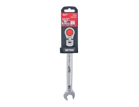 Milwaukee - Klucz płasko-oczkowy MAXBITE™ z ruchomą główką grzechotki 14 mm - 1 szt. - 4932480187 - 2