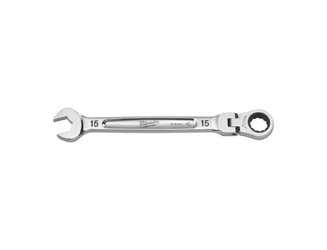 Milwaukee - Klucz płasko-oczkowy MAXBITE™ z ruchomą główką grzechotki 15 mm - 1 szt. - 4932480188
