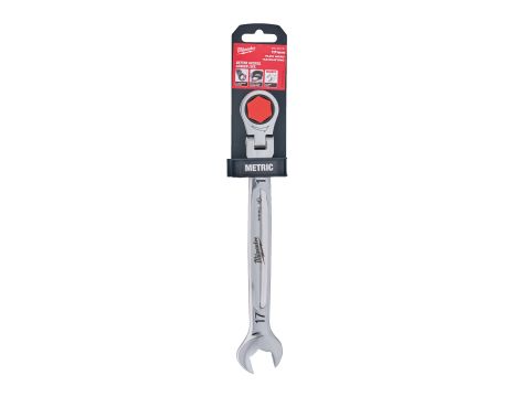 Milwaukee - Klucz płasko-oczkowy MAXBITE™ z ruchomą główką grzechotki 17 mm - 1 szt. - 4932480190 - 2