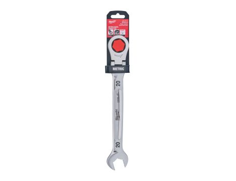 Milwaukee - Klucz płasko-oczkowy MAXBITE™ z ruchomą główką grzechotki 20 mm - 1 szt. - 4932480193 - 2