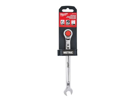 Milwaukee - Klucz płasko-oczkowy z grzechotką Maxbite 10 mm - 1 szt. - 4932471503 - 2