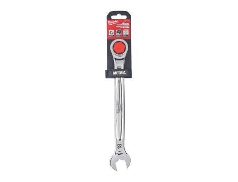 Milwaukee - Klucz płasko-oczkowy z grzechotką Maxbite 18 mm - 1 szt. - 4932471511 - 2