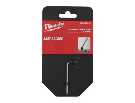 Milwaukee - Kompaktowy klucz imbusowy Hex 2,5mm - 4932492402 - opakowanie 3 szt. Cena za szt. - 2