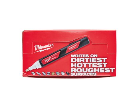 Milwaukee - Marker Biały olejowy 1 szt - 48223711 - opakowanie 12 szt. Cena za szt. - 2