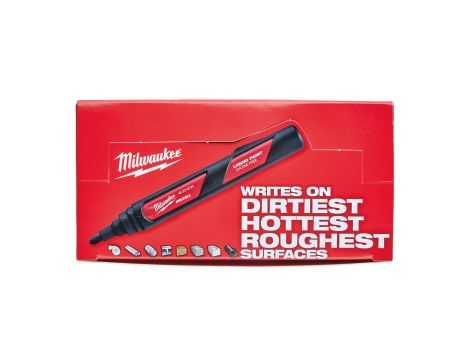 Milwaukee - Marker czarny olejowy - 48223731 - opakowanie 12 szt. Cena za szt. - 2
