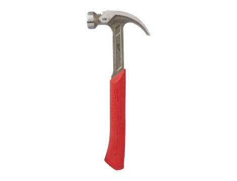 Milwaukee - Młotek ciesielski z trzonkiem stalowym, pazur zakrzywiony - 16 uncji / 450 g - 4932478655